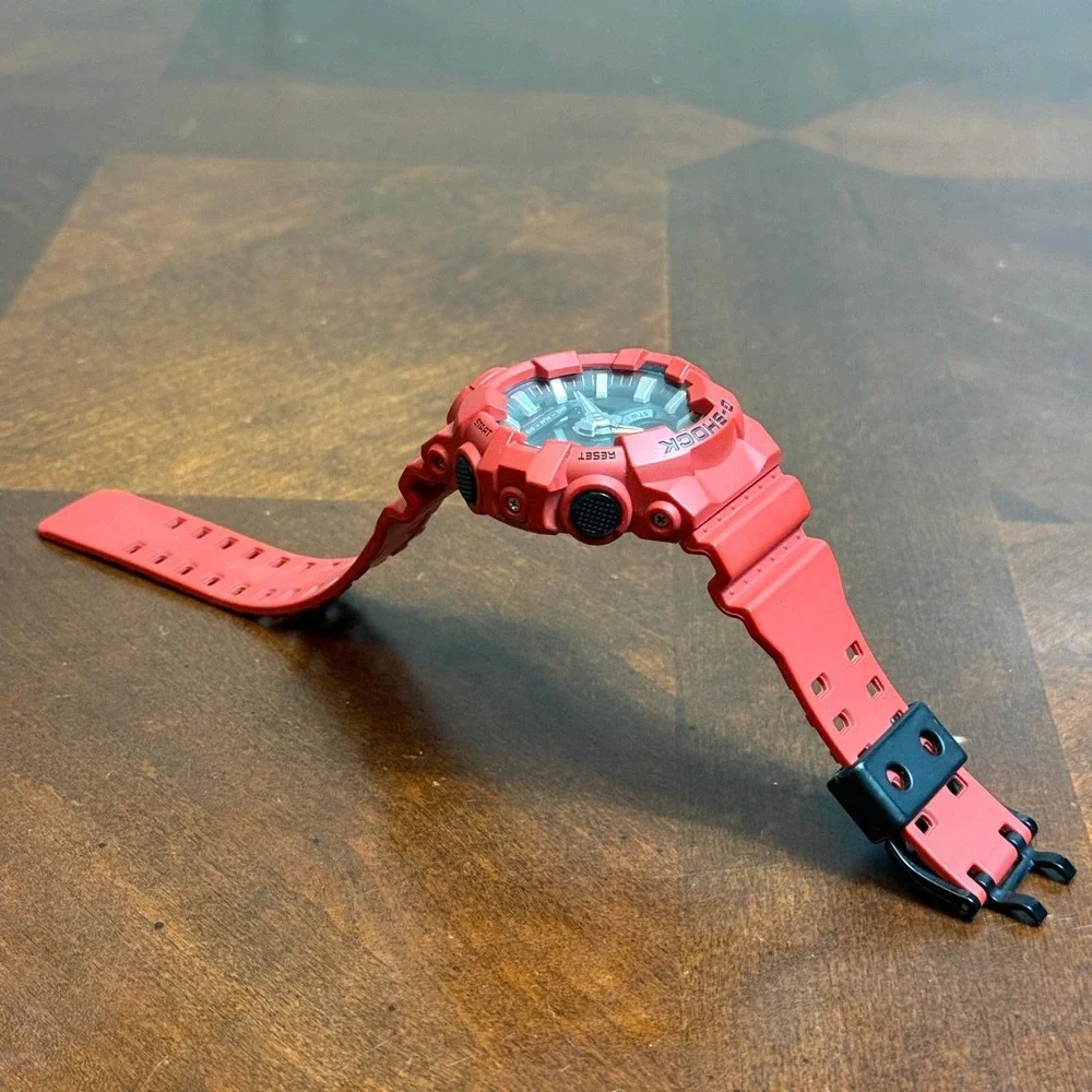 Casio G-Shock GA-700 Red Resin Analog Digital Sport Watch 5522 GA-700-4A